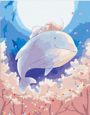Anime Whale And Little Girl Paint By Numbers