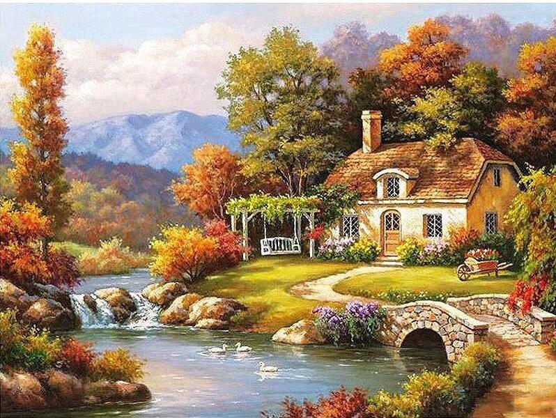 Countryside House Paint By Numbers