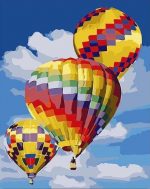 Colorful Hot Air Balloons Paint By Numbers