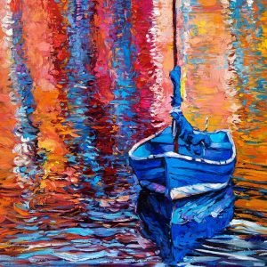 Colorful Sea And Boat Paint By Numbers