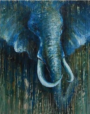 Blue Elephant Paint By Numbers