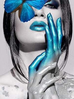 Blue Gray Woman Paint By Numbers