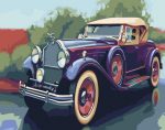 Purple Antique Car Paint By Numbers