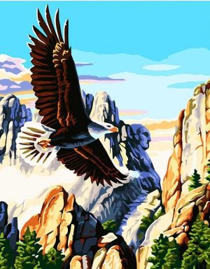 Flying Eagle Birds Paint By Numbers