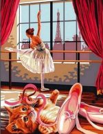 Cat With Ballet Dancer Paint By Numbers