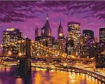 New York Purple Night Paint By Numbers