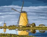 Windmill By The River Paint By Numbers
