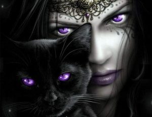 Black Cat And Witch Paint By Numbers