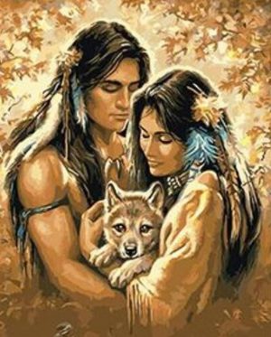 Native American Couple Romance and Love Paint By Numbers
