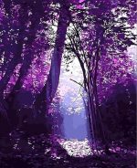 Purple Forest Landscape Paint By Numbers