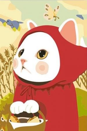 Cat In Red Dress Paint By Numbers