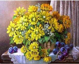 Flowers Basket Paint By Numbers