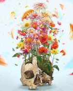 Skull And Flowers Paint By Numbers
