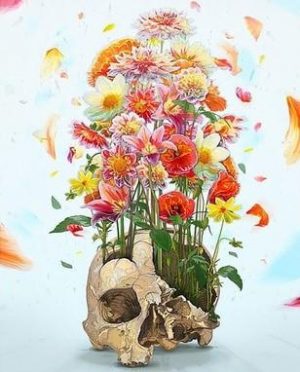 Skull And Flowers Paint By Numbers
