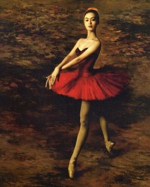 Ballerina In Red Paint By Numbers