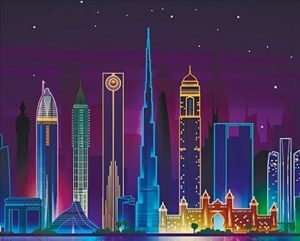 Skyline Dubai Paint By Numbers