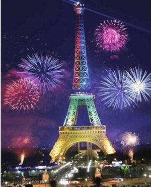 Eiffel Tower Fireworks Paint By Numbers