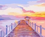 Boardwalk On Sea Paint By Numbers