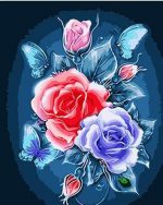 Roses And Butterflies Paint By Numbers