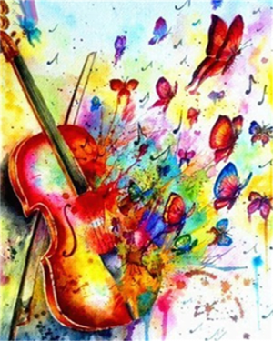 Butterfly Violin Paint By Numbers