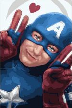 Cute Captain America Paint By Numbers