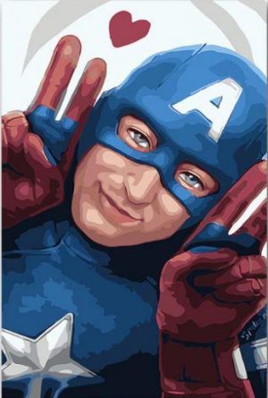 Cute Captain America Paint By Numbers