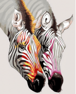 Zebra Couple Paint By Numbers