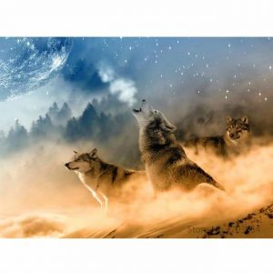 Howling Wolves Paint By Numbers