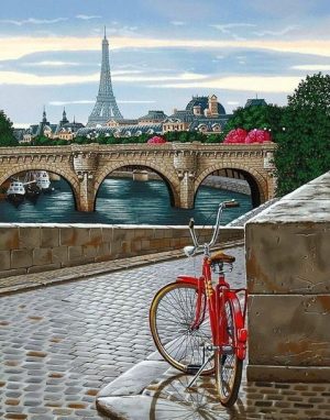 Bicycle In Paris Paint By Numbers