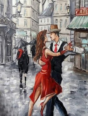 Romantic Street Tango Dancers Paint By Numbers