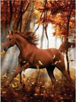 Horse in Autumn Animals Paint By Numbers