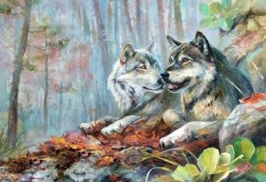 Wolf Couple Paint By Numbers