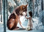 Wolf And Little Girl Paint By Numbers