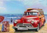 Classic Car On Beach Paint By Numbers