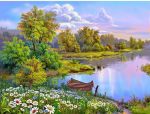 Daisies Meadow Riverside Paint By Numbers