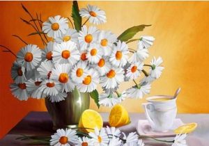 Chamomile Vase Paint By Numbers