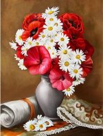 Daisies And Poppies Paint By Numbers