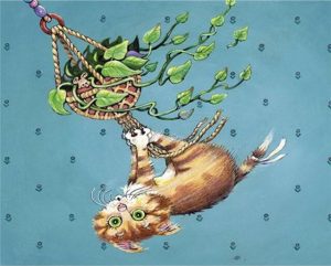 Cat In a Swing Paint By Numbers