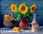 Sunflowers Vase Paint By Numbers