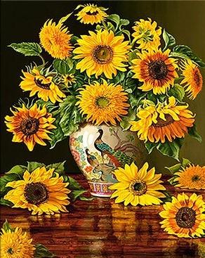Sunflowers Vase Paint By Numbers
