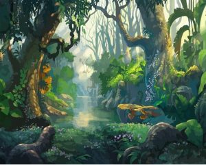 Green jungle Paint By Numbers