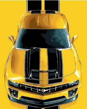 Yellow Chevrolet Camaro Paint By Numbers
