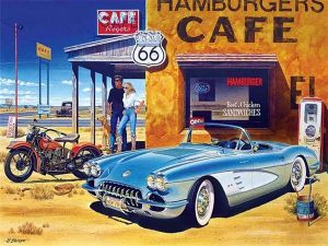 Route 66 Car Paint By Numbers