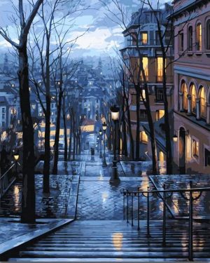 Rainy Night In Paris Paint By Numbers