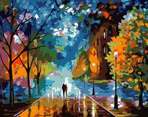 Couple In Autumn Park Paint By Numbers