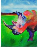 Colored Rhino paint by numbers
