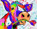 Colored Cow Paint By Numbers