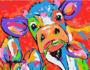 Colorful Cow Paint By Numbers