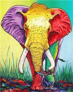 Colorful African Elephant Paint By Numbers