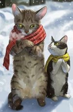 Cats With Scarf Paint By Numbers